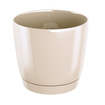 Flowerpot prosperplast coubi round right plastic 110 x 9, 2 centimeters creamy, фото
