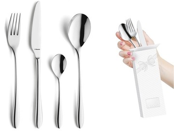 Amefa 48 cutlery dining stainless steel complete 1120 cuba set 12 places, фото