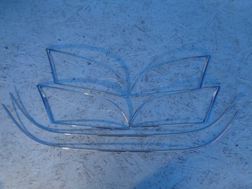 Chrome overlay grilles bumpers seat leon 2 complete, фото