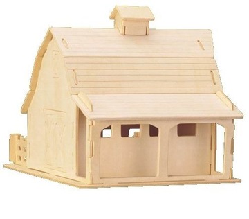 Stodola fold wooden puzzle 3-door p070, фото