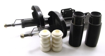 Shock absorbers x2 front+bumpers+protection renault clio 2 52mm, фото