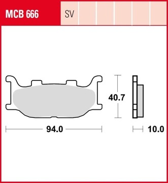 Pads brake front yamaha yp400 xv125 virago, фото