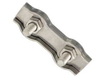 Clamp to rope saddle stainless double 3mm, фото