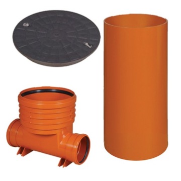 Hatch sewer through 400/ 160 sewer well+ cover, фото