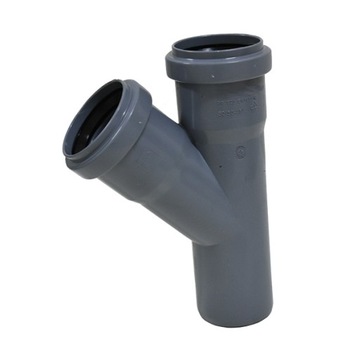 Tee front right sewer internal 50/ 45 st gray, фото