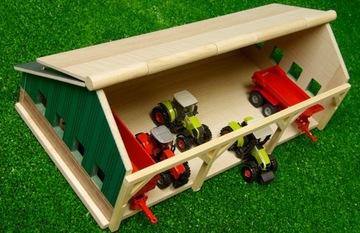 Garage for three tractor 30x17x21cm 1: 87, фото