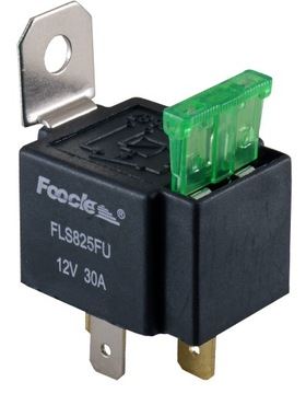 Relay automotive 4 contacts 12v 30a fuse on, фото