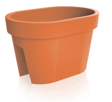 Flowerpot prosperplast 40 centimeters x 26, 5 x 25 centimeters plastic shades of green, фото