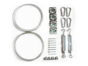 Assembly kit to safety curtain sun shade to trees, фото