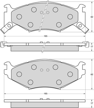 Колодки тормозное chrysler daytona/ lebaron/ saratoga, фото