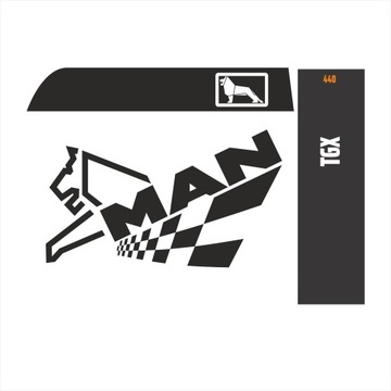 Комплект наклеек на man tgx, tga высшего качества, фото