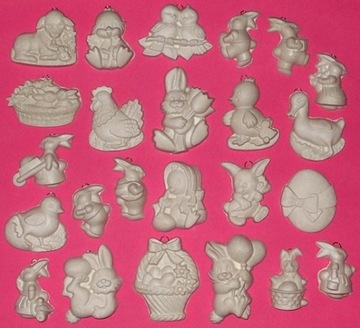 Figurines plaster easter 24 pieces, фото