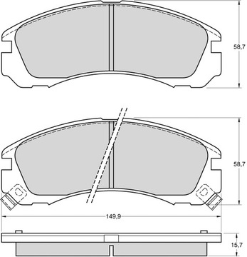 Колодки тормозное mitsubishi sigma/ spacegear/ galant, фото