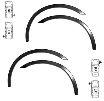 Mazda 323c 94-98 overlay fenders wing x4 pcs., фото