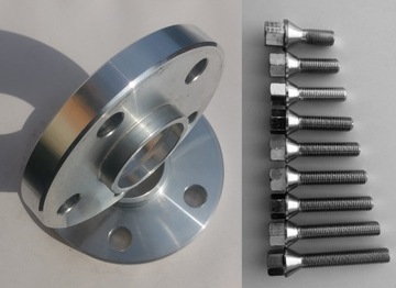 Проставки (распорки)+ болты 5x112 снижение 66, 5 на 57, 1 25mm, фото