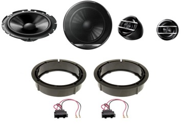 Pioneer ts-g170c динамики+ проставки (распорки) 16, 5cm vw golf 4 passat b5 bora, фото