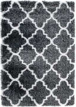 Carpet shaggy polyester 5cm 200x300 clover black, фото