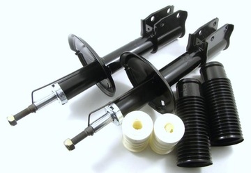 Shock absorbers x2 front+bumpers+protection dacia logan sandero, фото