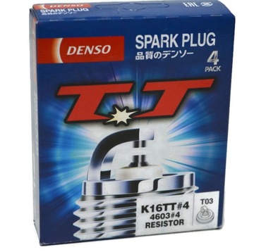 4 x candles ignition denso k16tt to gasoline 1 gas 4 pieces, фото