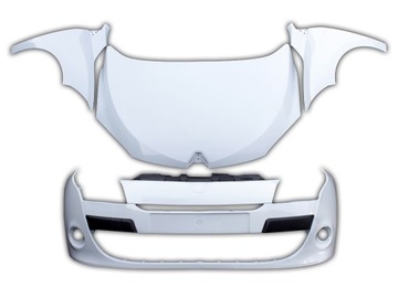 Hood left wing right megane 3 white ov369 dv, фото