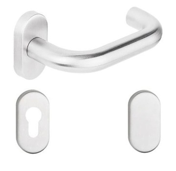 Inner handle metal - bud for glass doors, short sign, фото