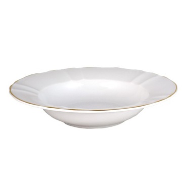 Deep plate 23 maria 6026a golden strap fondant, фото