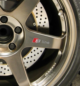 Audi s line наклейка на alufelge колесо felge серая, фото