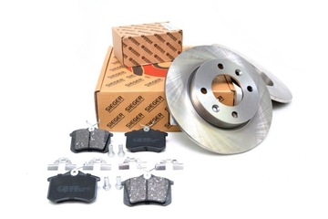 Тормозные диски 247mm+ колодки зад peugeot 307 2001 - 2008 год, фото