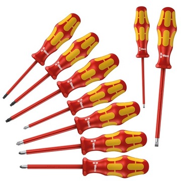 Screws screwdrivers isolated wera 9 pieces kraftform 05133355001, фото