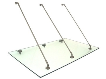 Visor nad door canopy glass 150 x 150 segment., фото