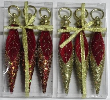 Icicles decorative 3-sztuki hangers christmas tree (8047), фото