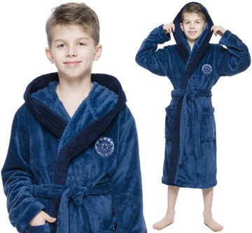 Warm downy robe boyish hooded 146, фото