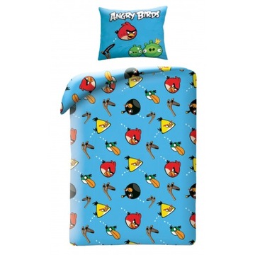 Бельё 140x200 angry birds для детей подарок, фото