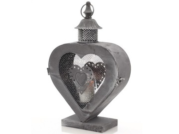 Lantern decorative metal, glass 40 centimeters, фото