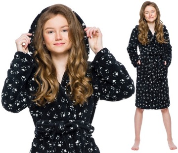 Quotation marks warm lovely robe girlish hood 134, фото