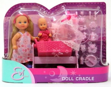 Кукла Эви с ребенком в кроватке Simba Toys