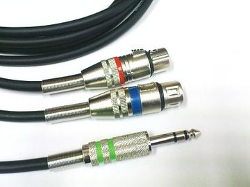 Шеллер стерео Джек 6.3 S / 2x XLR женский 6 м