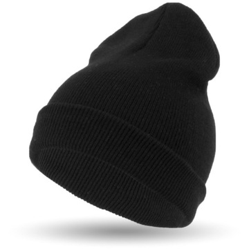 W242E ЗИМОВА ШАПКА ХАКЕР ЛІЛІПУТ BEANIE ЧОРНИЙ