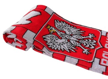Польша Польша шарф болельщик двусторонний вязаный болельщик национальной сборной Польши