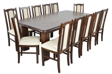Набір для вітальні стіл 100x200 / 400 см + 12 стільців