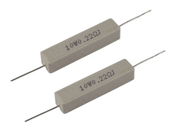 Керамический резистор 0.22 R 10W [2шт]
