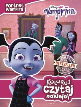 Portret wampira Vampirina Koloruj czytaj naklejaj