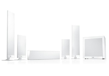 Kino domowe KEF T205 biały 550 W 5.1 używane + podpory KEF T STAND