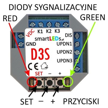 smartLEDs D3S Светодиодный диммер, 3 канала, для скрытого монтажа