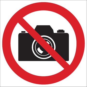 Zakaz fotografowania (Materiał: Płyta zwykła; Rozm