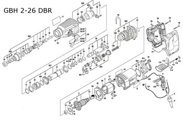 Вал и шестерня Bosch GBH 2-26 DE. ГБХ 2-26 ДРЭ. ГБХ 2-26 ДФР. 2600 фунтов стерлингов