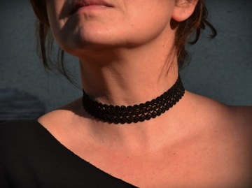 filipy - NASZYJNIK - Choker Koronka Krótki