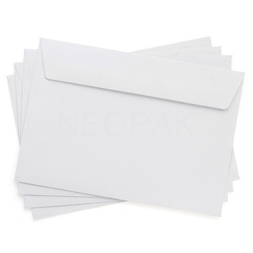 Белая бумажная конверты C6 25pcs SK