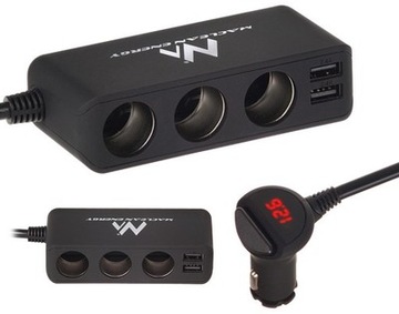 Автомобильный разветвитель Maclean 3 розетки 2xUSB