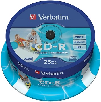 Verbatim CD-R Azo Foto Printable Cake 100 Promocja